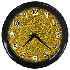 Sparkling Glitter Golden Wall Clocks (black)