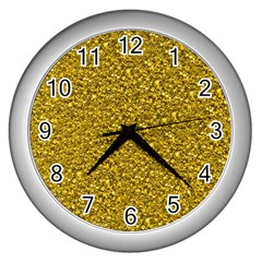 Sparkling Glitter Golden Wall Clocks (silver) 