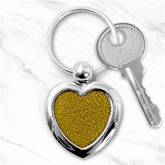 Sparkling Glitter Golden Key Chains (heart) 