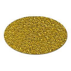 Sparkling Glitter Golden Oval Magnet