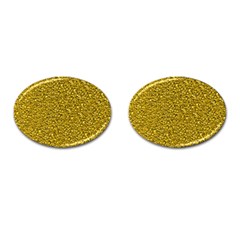 Sparkling Glitter Golden Cufflinks (oval)