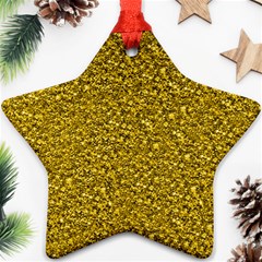 Sparkling Glitter Golden Star Ornament (two Sides) 