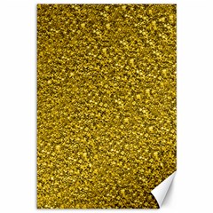 Sparkling Glitter Golden Canvas 12  X 18  