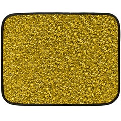 Sparkling Glitter Golden Double Sided Fleece Blanket (mini)  by ImpressiveMoments