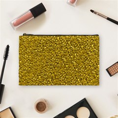 Sparkling Glitter Golden Cosmetic Bag (medium) 