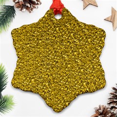 Sparkling Glitter Golden Ornament (snowflake)  by ImpressiveMoments