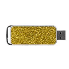 Sparkling Glitter Golden Portable Usb Flash (one Side)