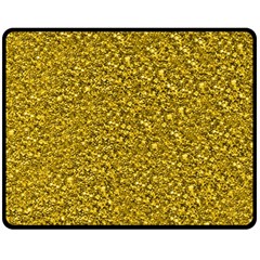 Sparkling Glitter Golden Double Sided Fleece Blanket (medium) 