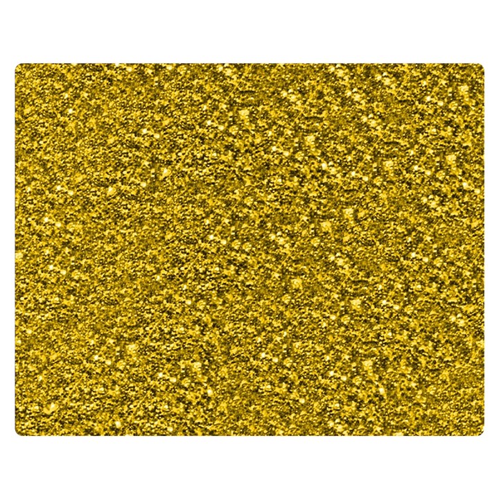 Sparkling Glitter Golden Double Sided Flano Blanket (Medium) 