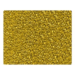 Sparkling Glitter Golden Double Sided Flano Blanket (large) 