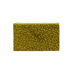 Sparkling Glitter Golden Cosmetic Bag (xs)