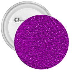 Sparkling Glitter Hot Pink 3  Buttons