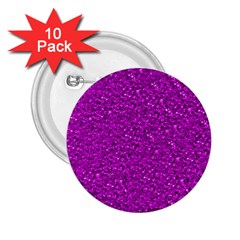 Sparkling Glitter Hot Pink 2 25  Buttons (10 Pack) 