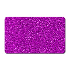 Sparkling Glitter Hot Pink Magnet (rectangular)