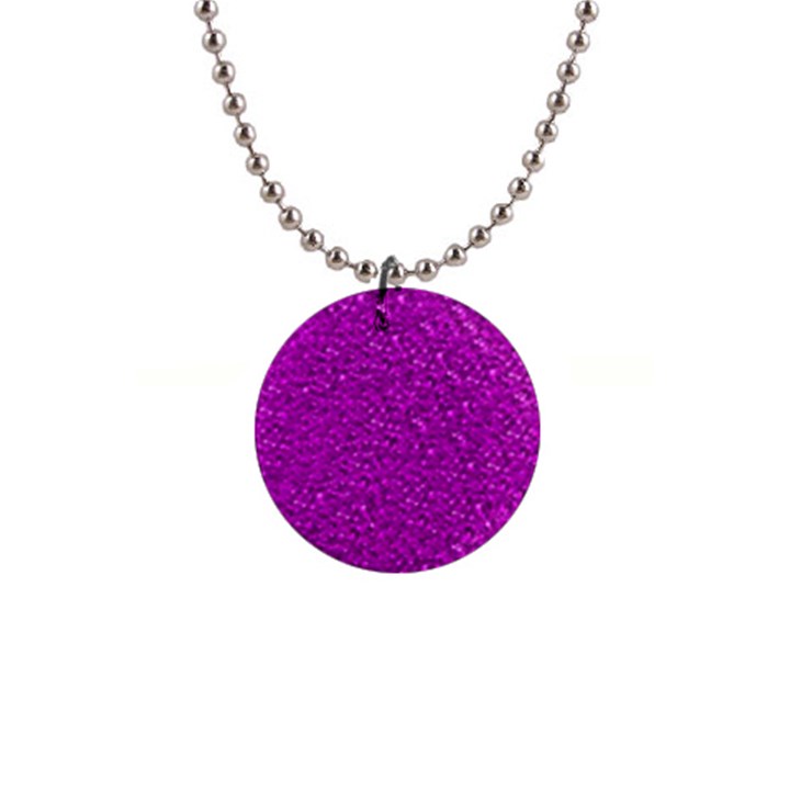 Sparkling Glitter Hot Pink Button Necklaces