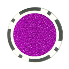 Sparkling Glitter Hot Pink Poker Chip Card Guards