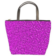 Sparkling Glitter Hot Pink Bucket Bags