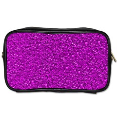 Sparkling Glitter Hot Pink Toiletries Bags 2-side