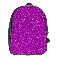 Sparkling Glitter Hot Pink School Bags (xl) 