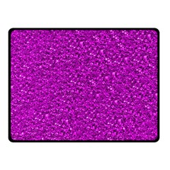 Sparkling Glitter Hot Pink Double Sided Fleece Blanket (small) 