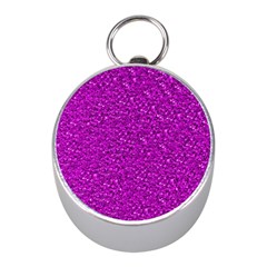 Sparkling Glitter Hot Pink Mini Silver Compasses by ImpressiveMoments