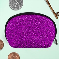 Sparkling Glitter Hot Pink Accessory Pouches (large) 