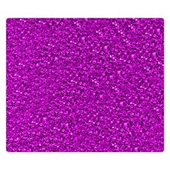 Sparkling Glitter Hot Pink Double Sided Flano Blanket (small) 