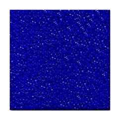 Sparkling Glitter Inky Blue Tile Coasters