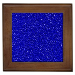 Sparkling Glitter Inky Blue Framed Tiles