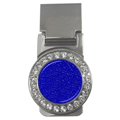 Sparkling Glitter Inky Blue Money Clips (cz) 