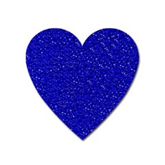 Sparkling Glitter Inky Blue Heart Magnet