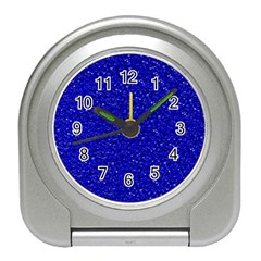 Sparkling Glitter Inky Blue Travel Alarm Clocks