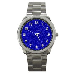 Sparkling Glitter Inky Blue Sport Metal Watches