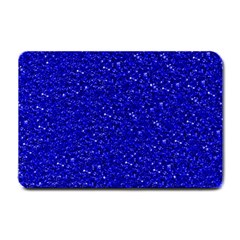 Sparkling Glitter Inky Blue Small Doormat 