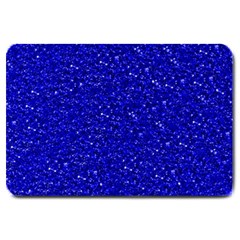 Sparkling Glitter Inky Blue Large Doormat 