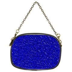 Sparkling Glitter Inky Blue Chain Purses (one Side) 