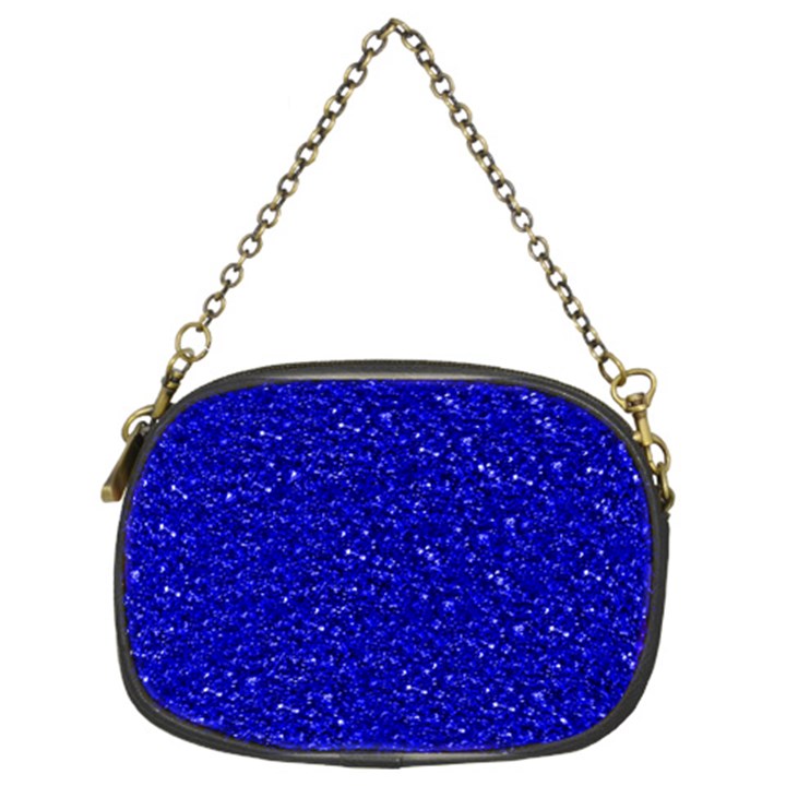 Sparkling Glitter Inky Blue Chain Purses (Two Sides) 