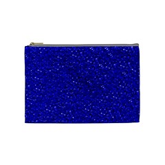 Sparkling Glitter Inky Blue Cosmetic Bag (medium)  by ImpressiveMoments