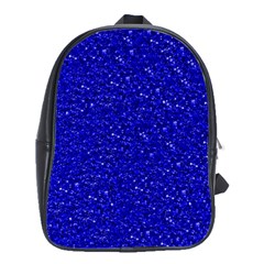 Sparkling Glitter Inky Blue School Bags(large)  by ImpressiveMoments