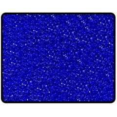 Sparkling Glitter Inky Blue Fleece Blanket (medium) 