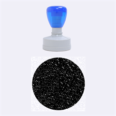 Sparkling Glitter Inky Blue Rubber Round Stamps (medium)