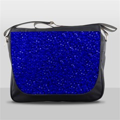 Sparkling Glitter Inky Blue Messenger Bags by ImpressiveMoments