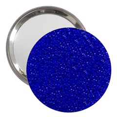 Sparkling Glitter Inky Blue 3  Handbag Mirrors