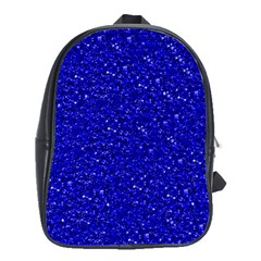 Sparkling Glitter Inky Blue School Bags (xl) 