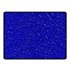 Sparkling Glitter Inky Blue Double Sided Fleece Blanket (small) 