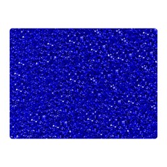 Sparkling Glitter Inky Blue Double Sided Flano Blanket (mini) 