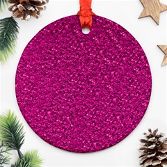 Sparkling Glitter Pink Ornament (round) 