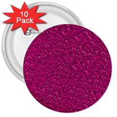 Sparkling Glitter Pink 3  Buttons (10 Pack)  by ImpressiveMoments