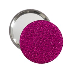 Sparkling Glitter Pink 2 25  Handbag Mirrors by ImpressiveMoments