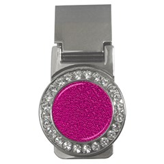 Sparkling Glitter Pink Money Clips (cz) 